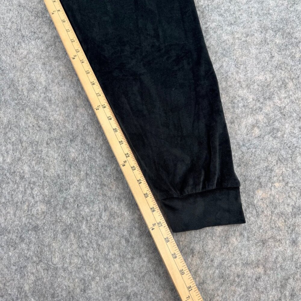 Juicy Couture Sleepwear Joggers Black Velour Bling Sz L - Picture 5 of 9